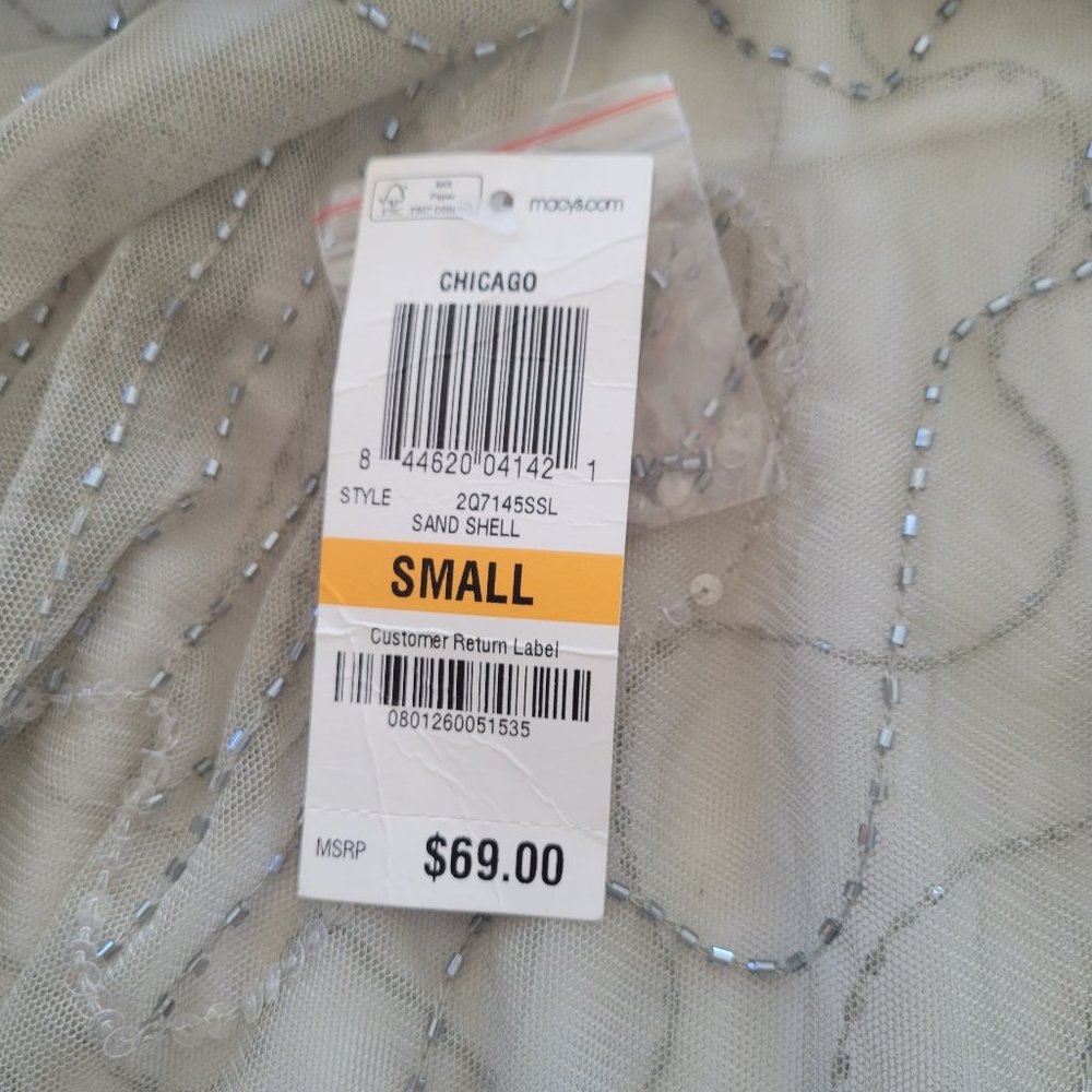 NWT BAR III Sheer Embroidered top, S - Picture 7 of 8